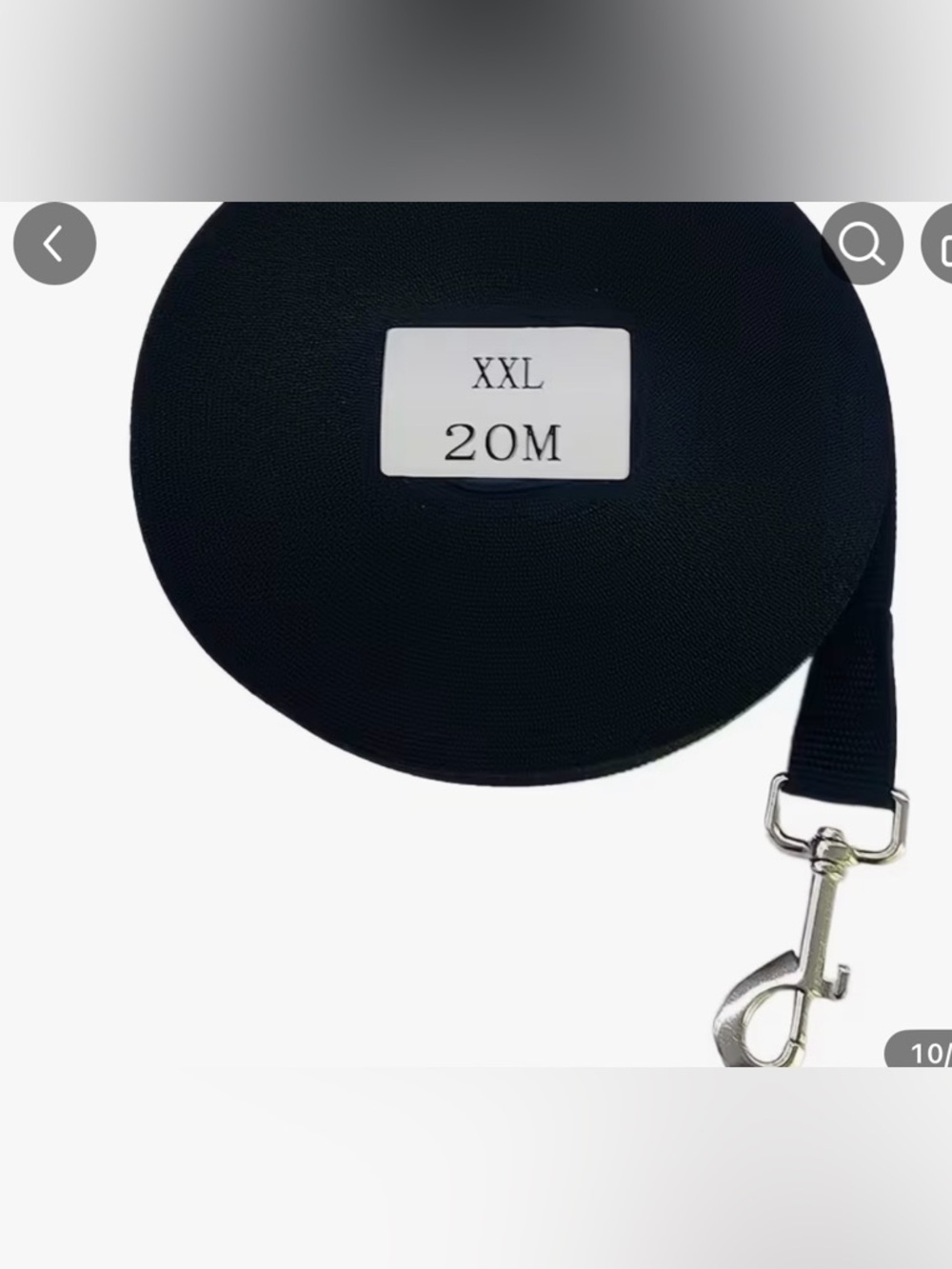 XXL 20M Black  Dog Leash